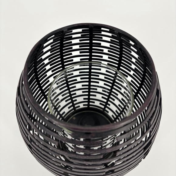 Bronze Metal Wicker Look Barrel Shaped Decor Pieces, Set of Two - Picture 10 of 16